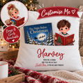 Personalised Christmas Story Book Pocket Cushion – Christmas Eve