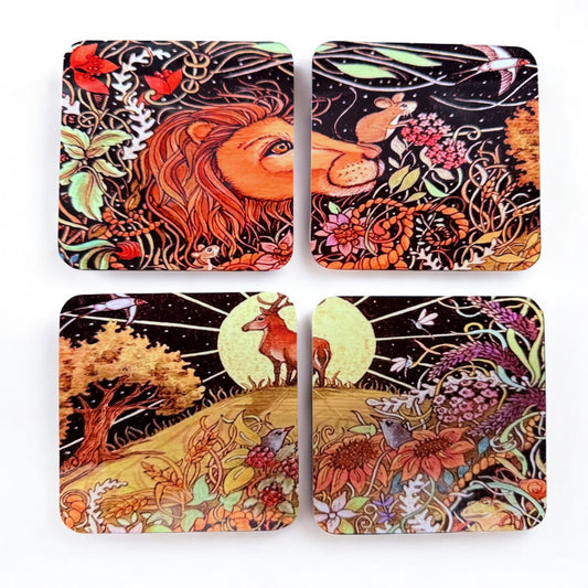 My Wish For You - Cork backed high gloss coasters