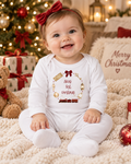 Personalised Baby’s First Christmas Rompersuit - Red