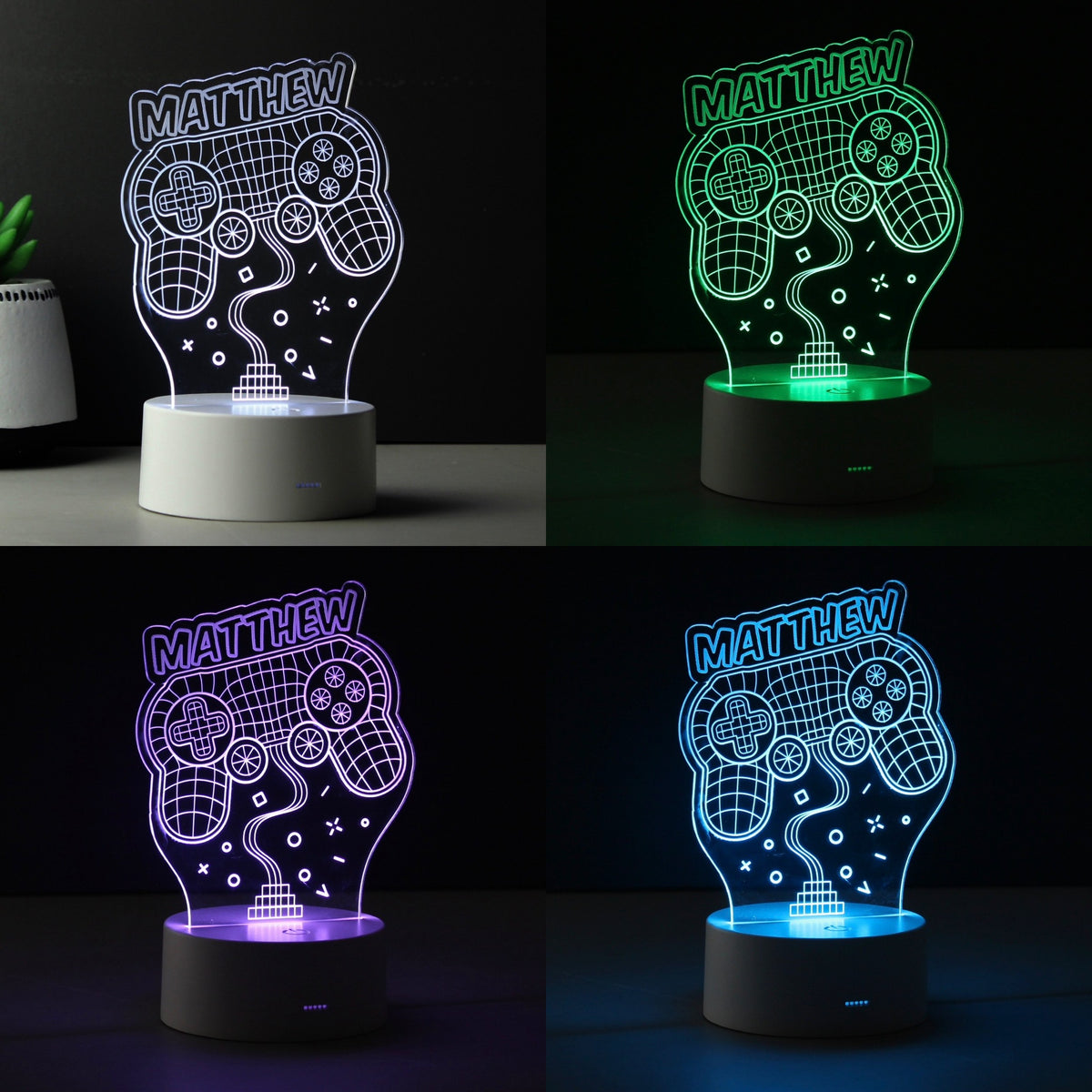 Personalised Colour Changing Gaming Controller LED Light