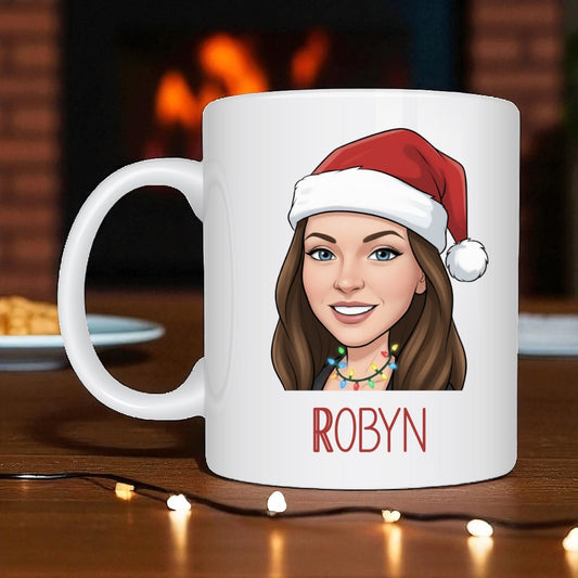 Custom Cartoon Portrait Mug – 11oz Ceramic (Dishwasher & Microwave Safe)