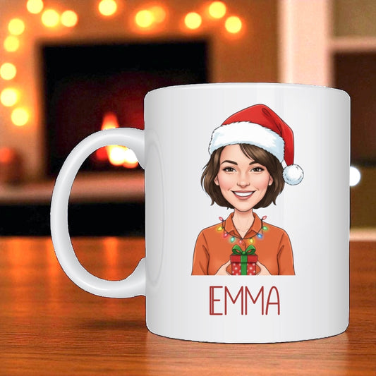 Custom Cartoon Portrait Mug – 11oz Ceramic (Dishwasher & Microwave Safe)