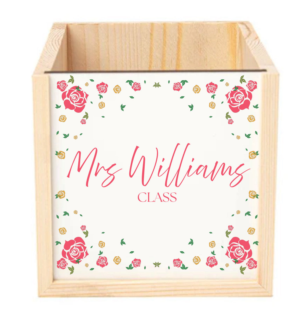 Floral Personalised Pencil Pot
