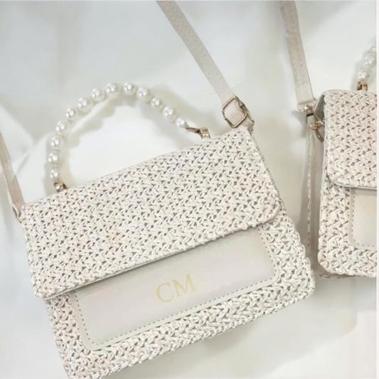 Personalised Pearl Handle Bag