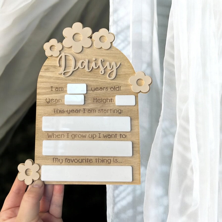 Back to School Board with Daisy Embellishments