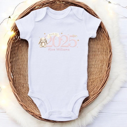 Born In 2025 - Pink Personalised Vest