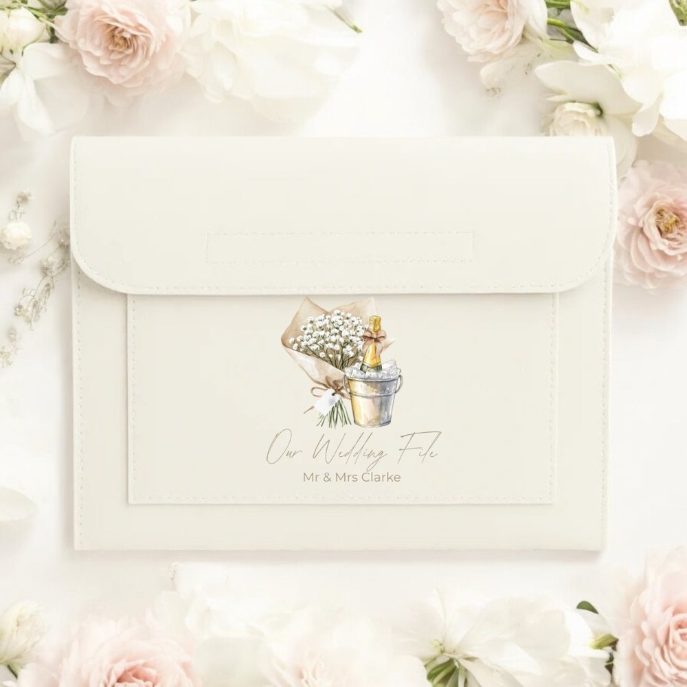 Personalised Felt Wedding File – Scribbles with Love